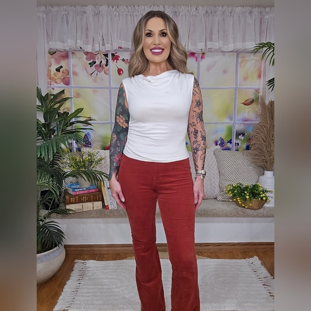 White Sleeveless Top